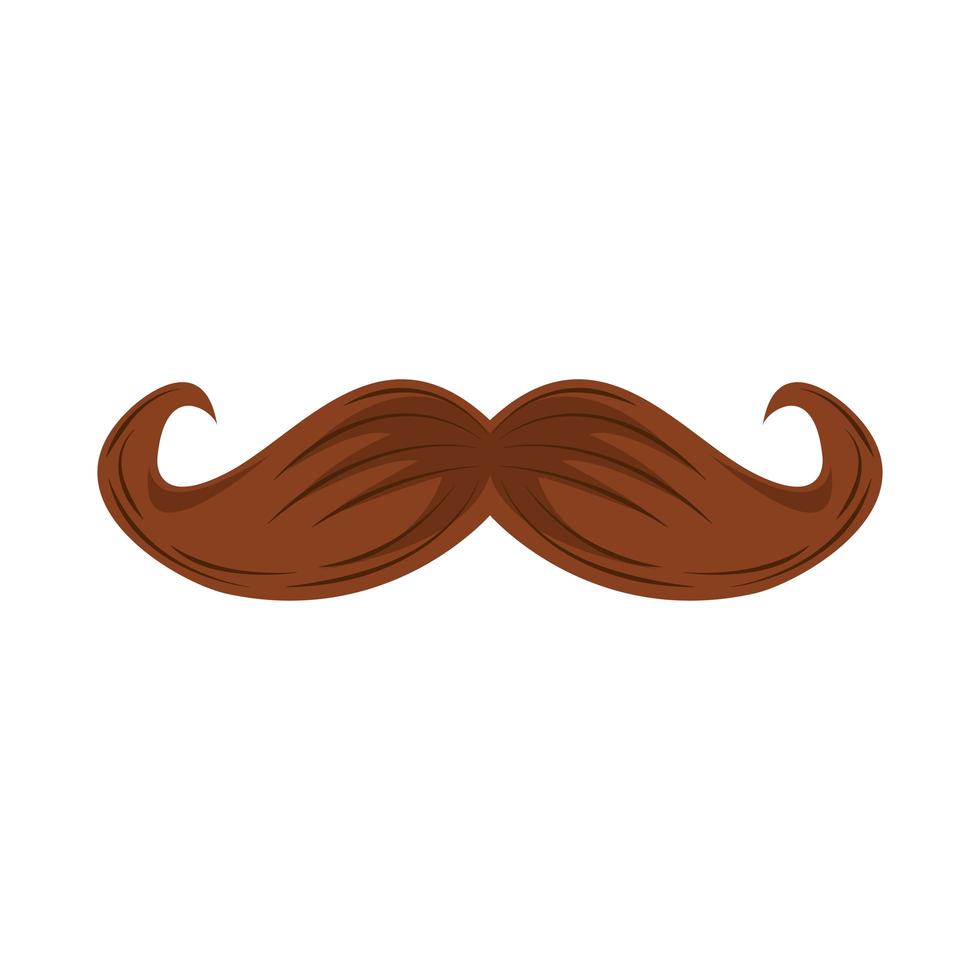hipster moustache icon vector