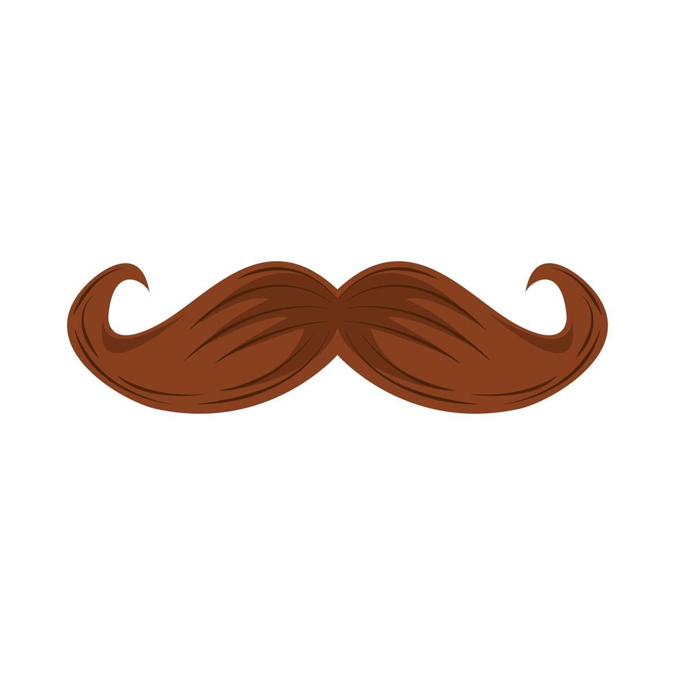 icono de bigote hipster vector