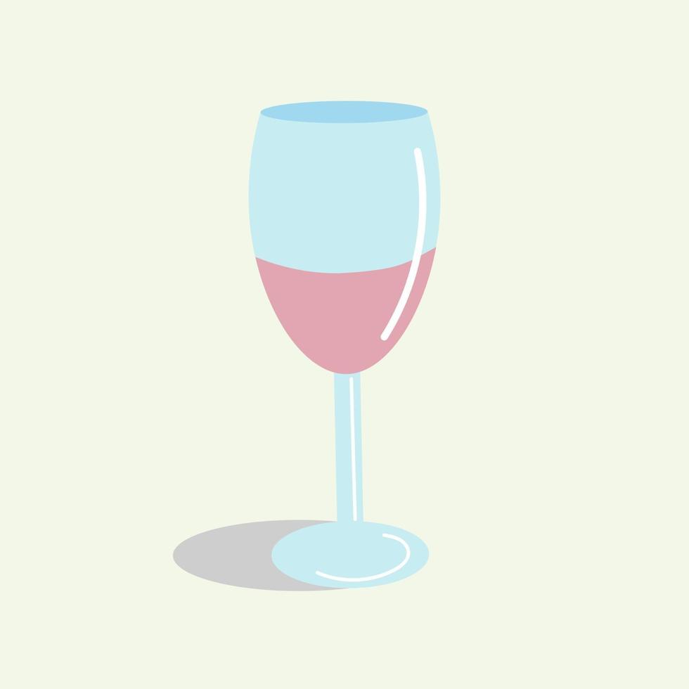 una copa de vino. ilustración vectorial vector