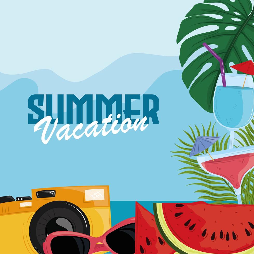 summer vacation travel vector