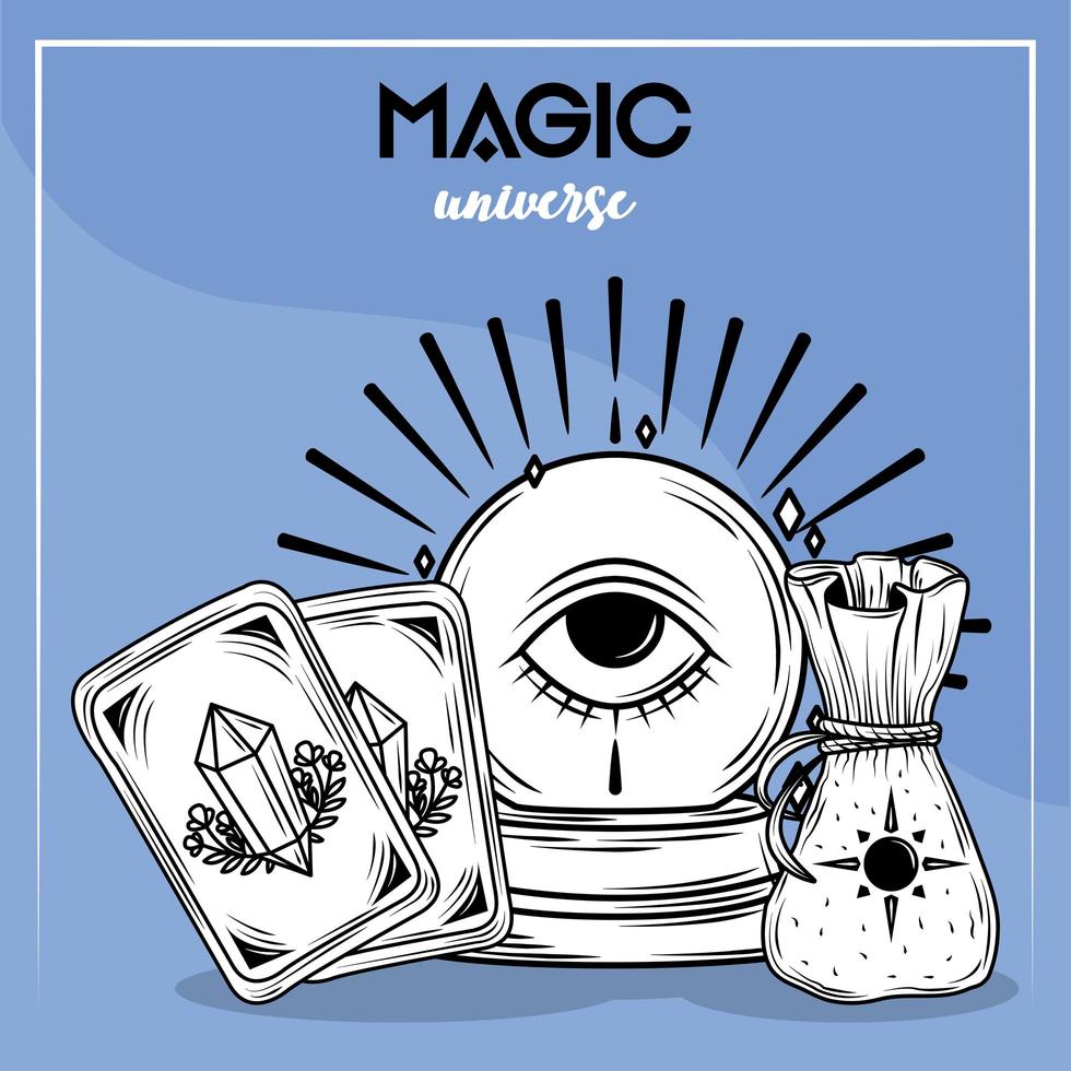 tarjeta del universo mágico vector
