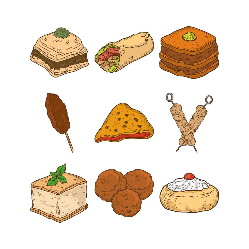 arabic different food vector