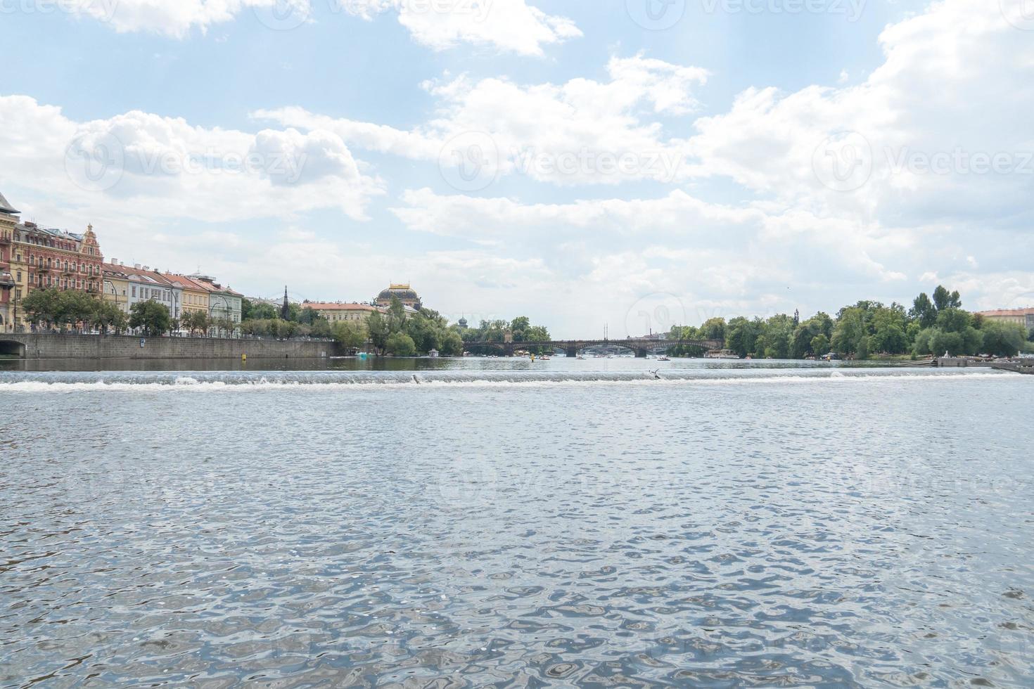 Vltava river in Prague the longest within the Czech Republic photo