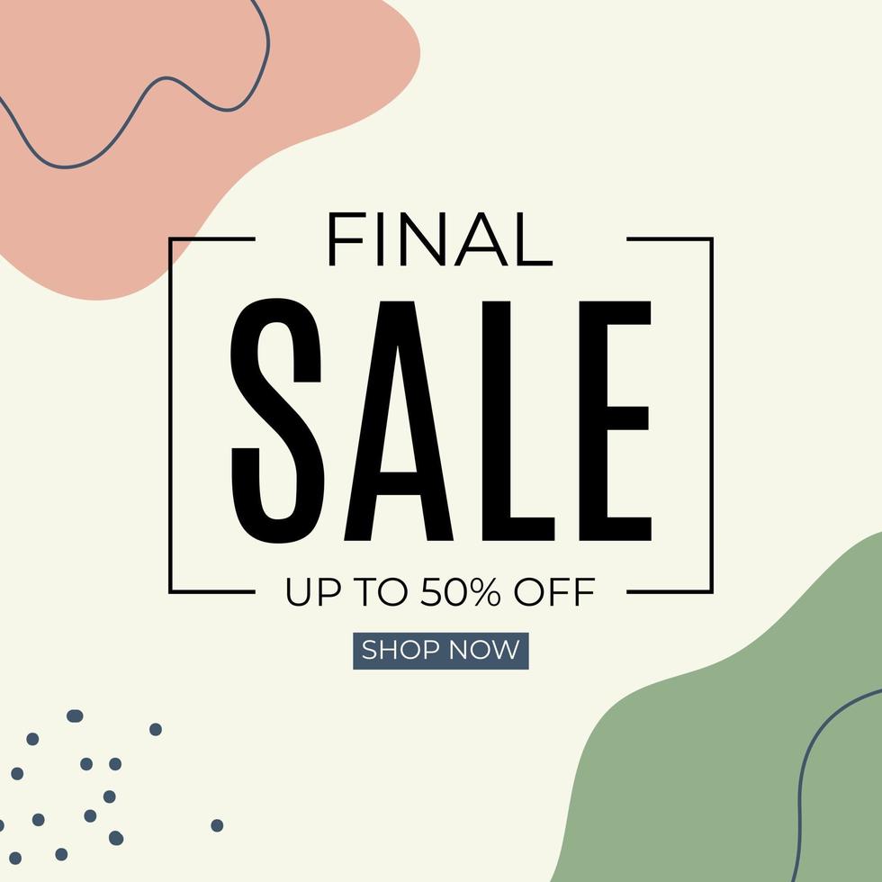 Final Sale Abstract Background in Simple Minimal Style vector