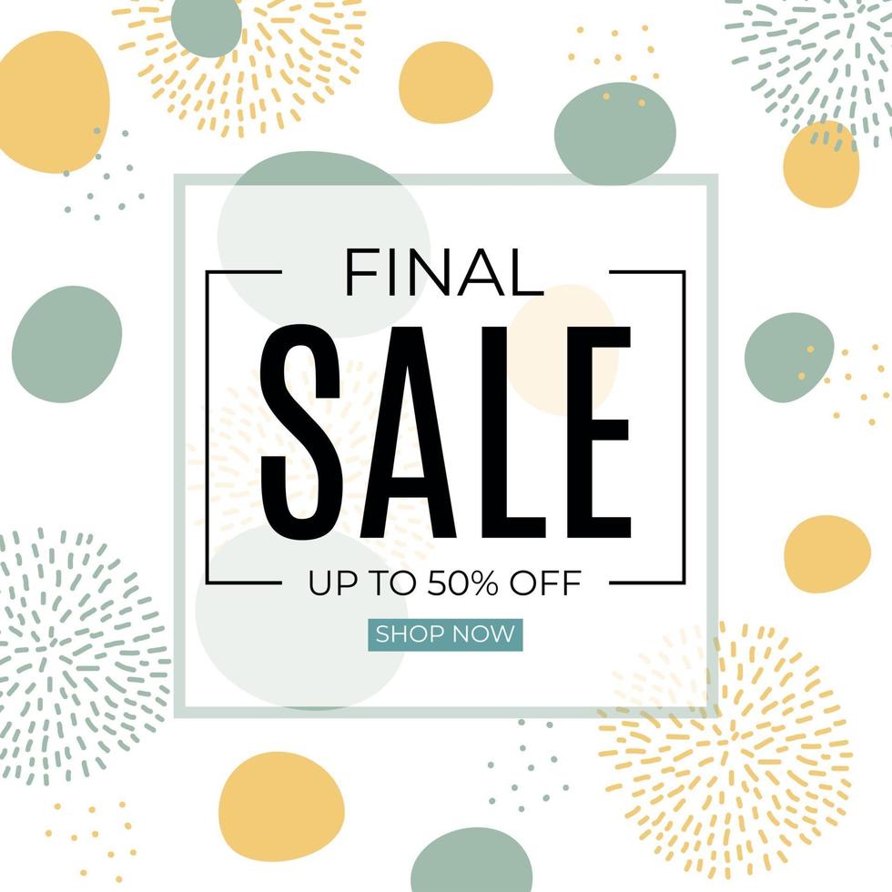 Final Sale Abstract Background in Simple Minimal Style vector