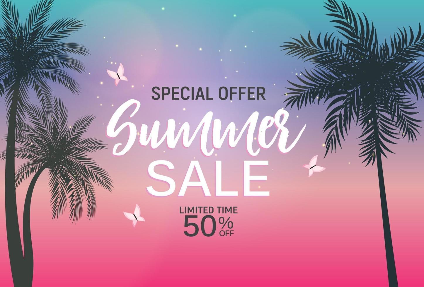 Abstract Summer Sale Background vector