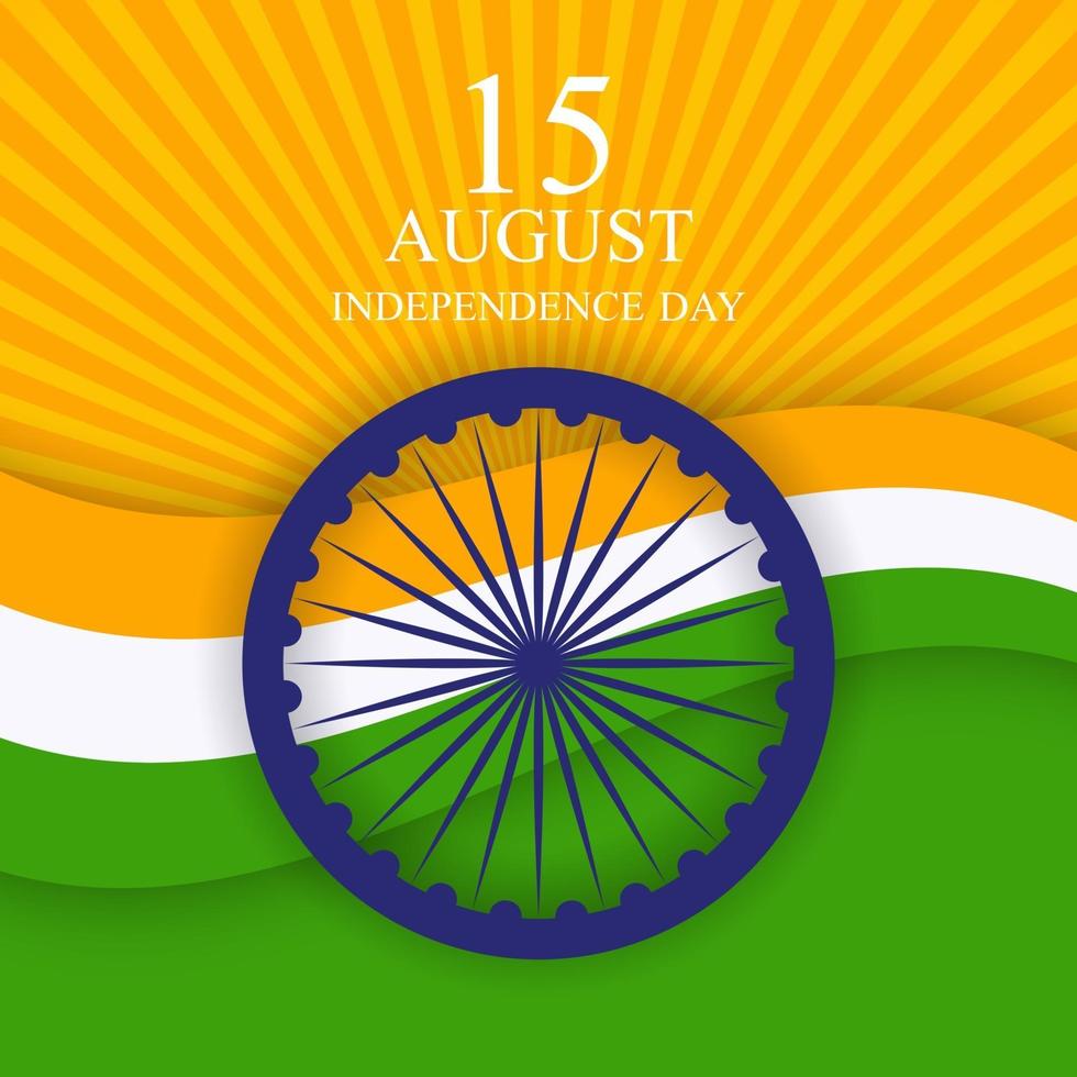 15 de agosto fondo de celebración del día de la independencia de india vector