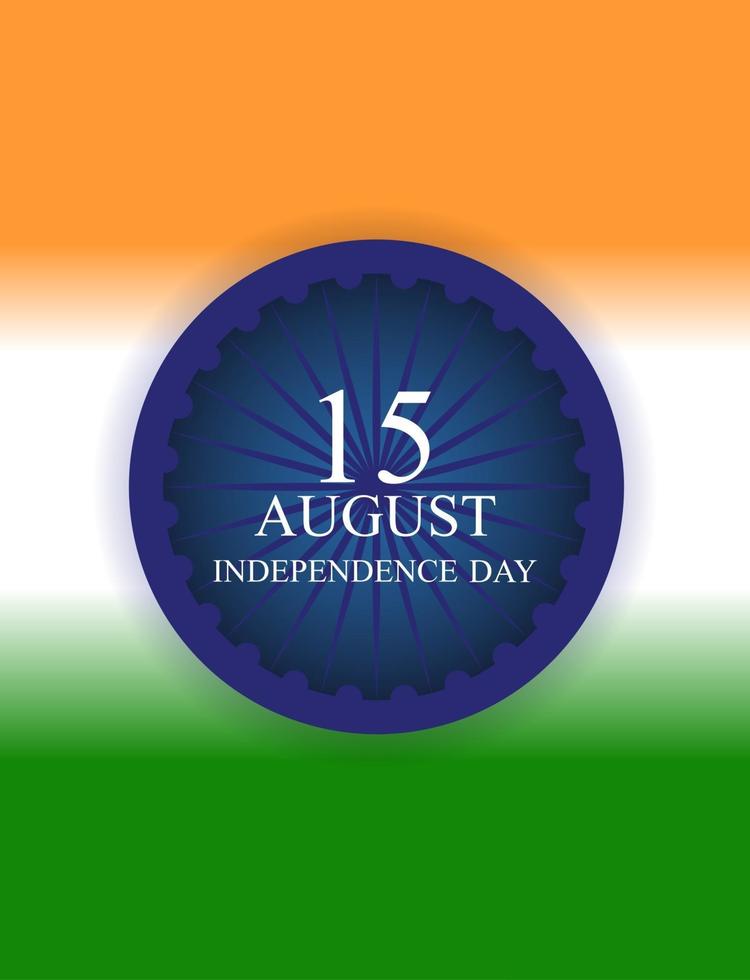 15th August India Independence Day celebration background vector