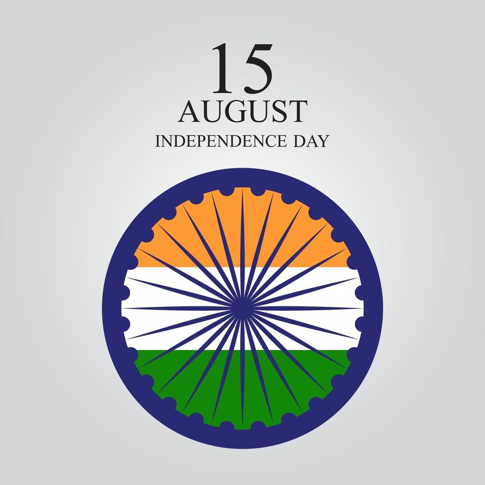 15th August India Independence Day celebration background vector