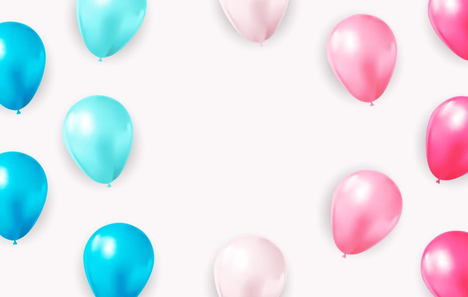 Abstract Background with Realistic Balloons confetti vector