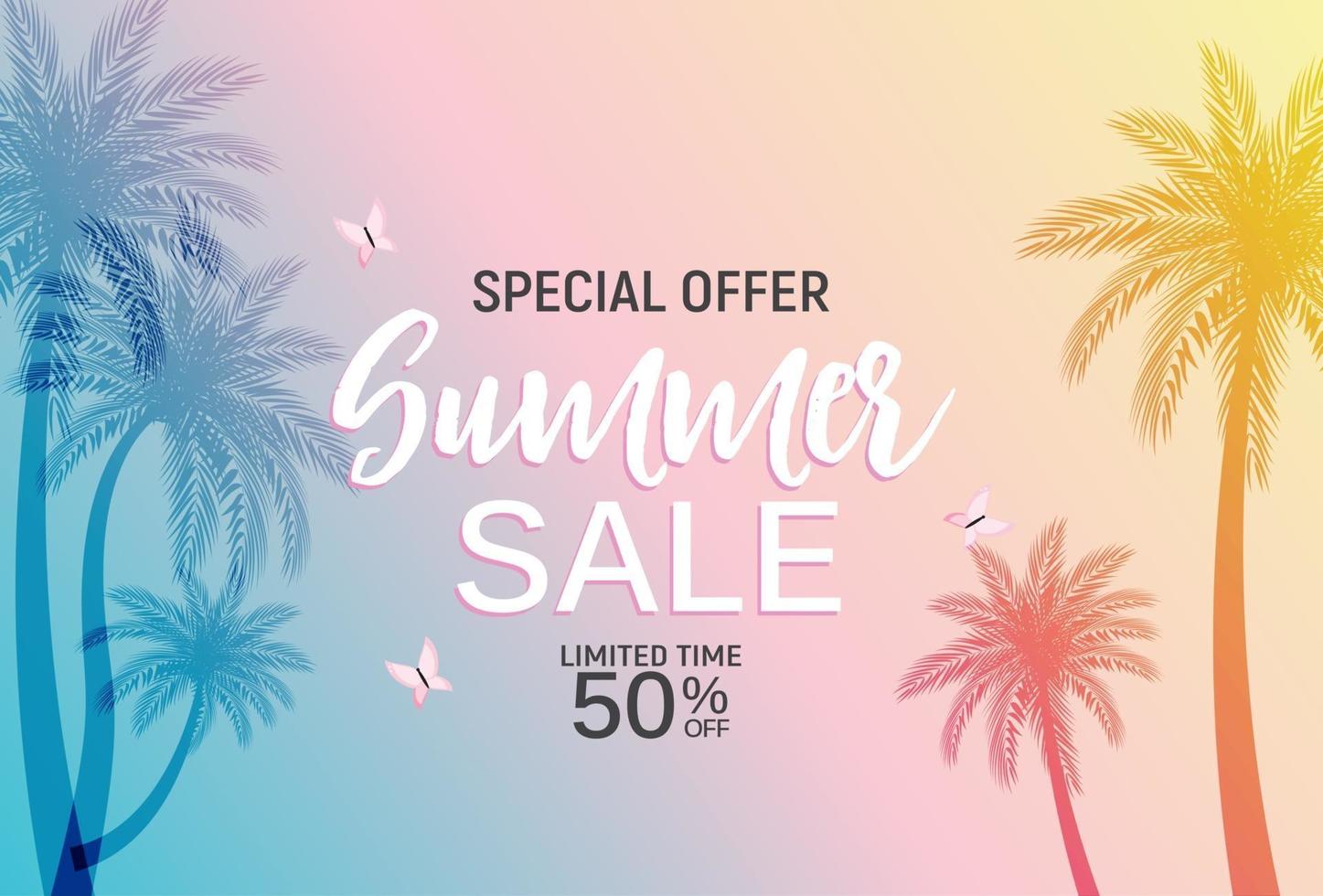 Abstract Summer Sale Background vector