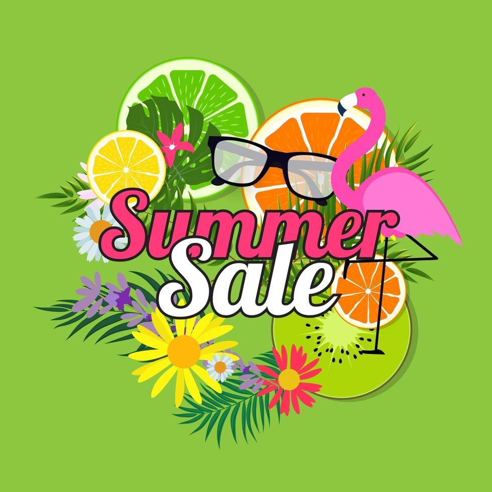 Abstract Summer Sale Background vector