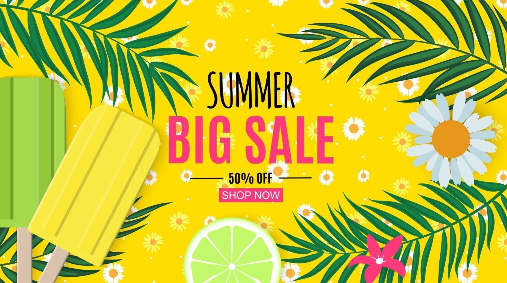 Abstract Summer Sale Background vector