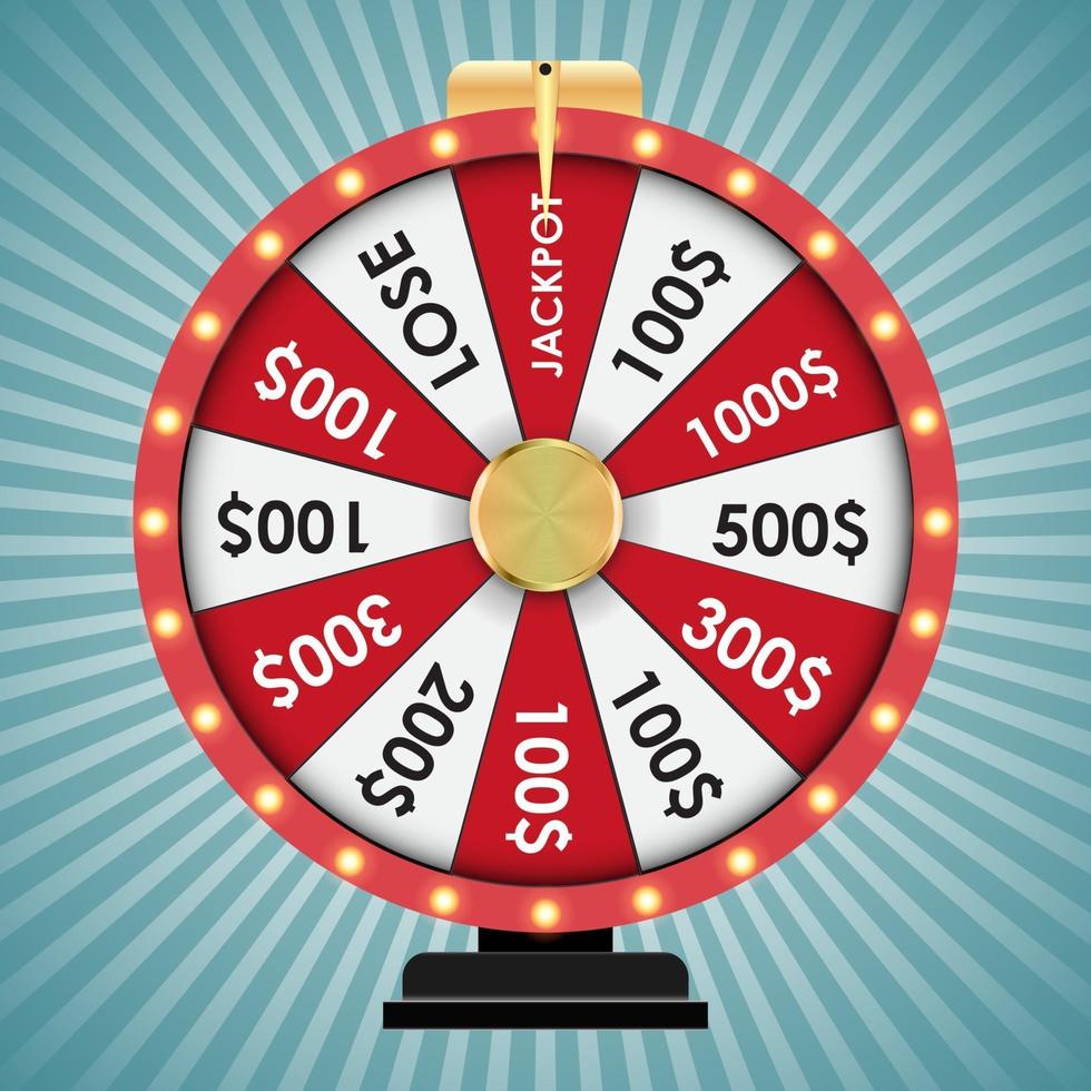 Wheel of Fortune Lucky background vector