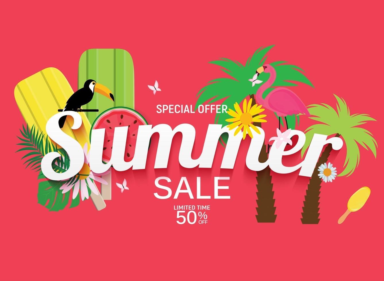 Abstract Summer Sale Background vector