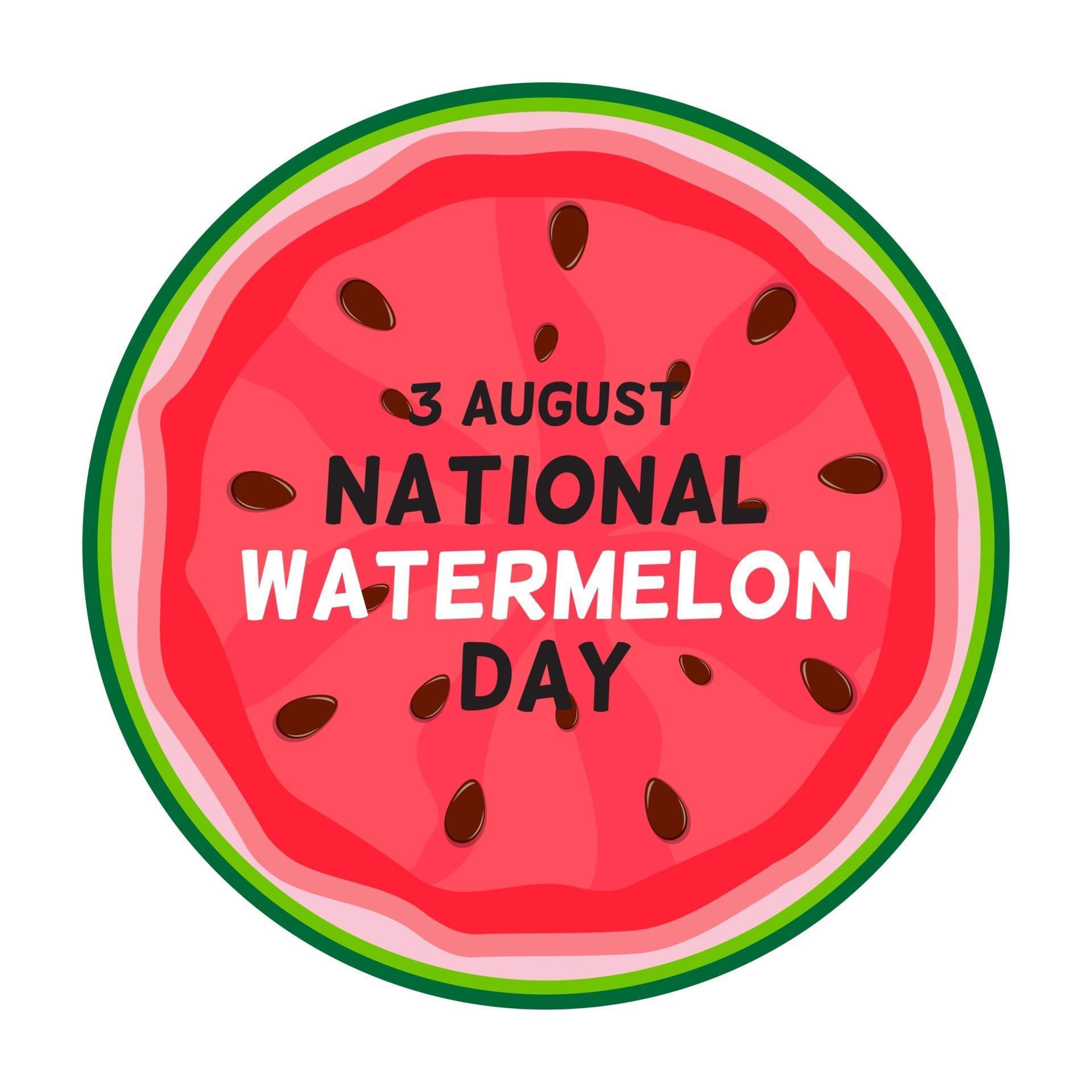 August 3 Watermelon day background 2467954 Vector Art at Vecteezy