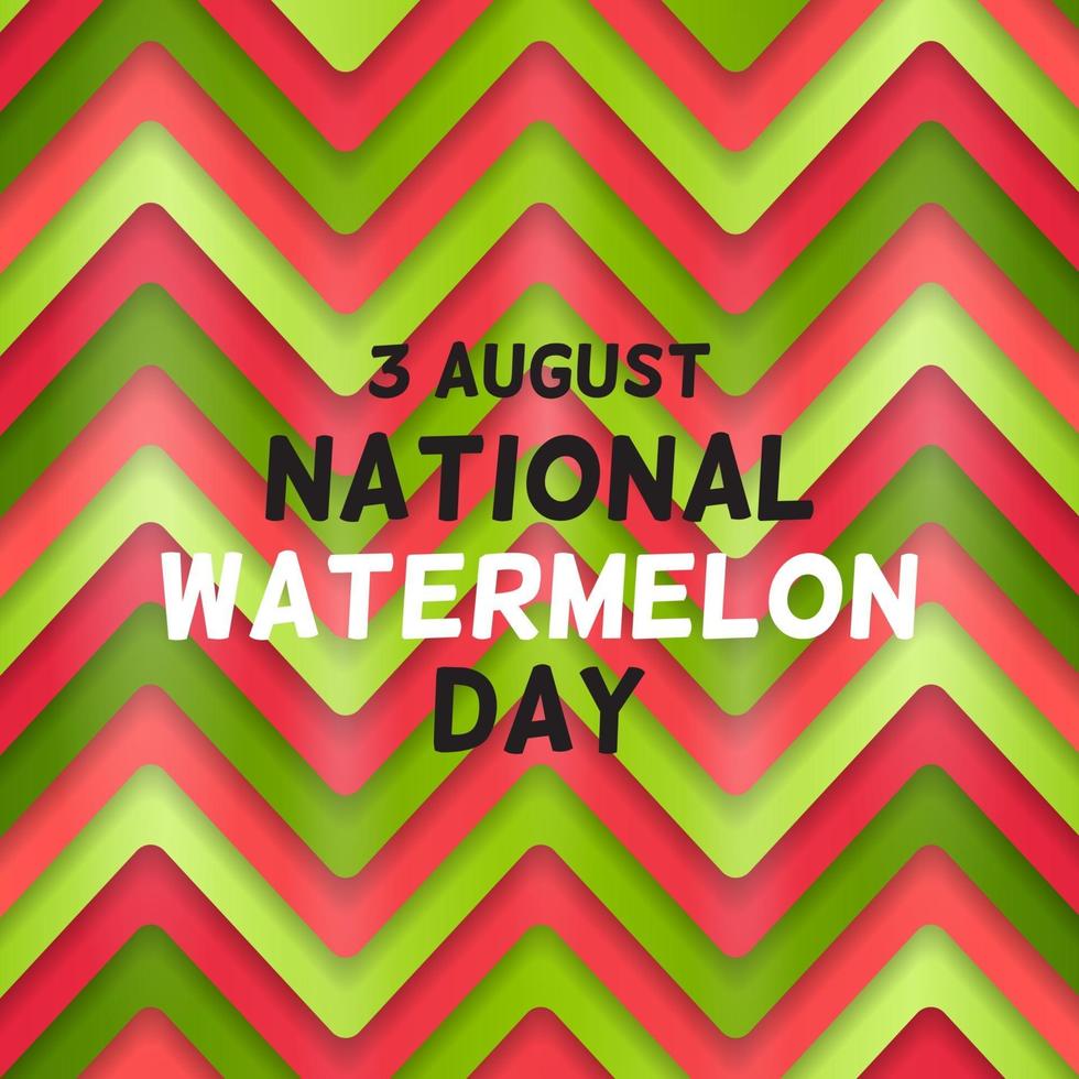 August 3 Watermelon day background vector