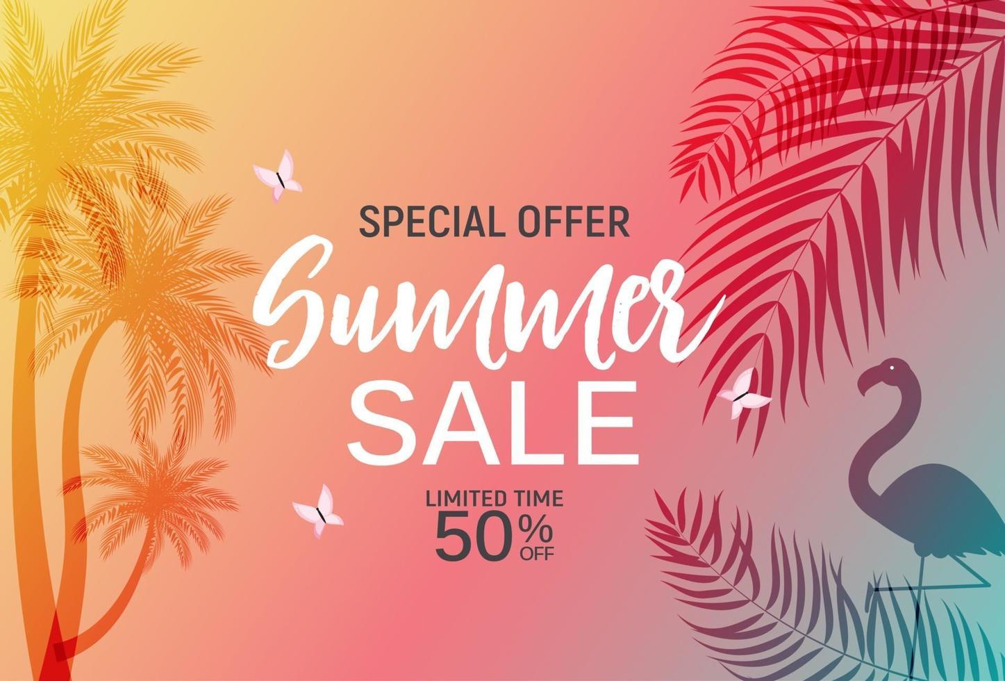 Abstract Summer Sale Background vector