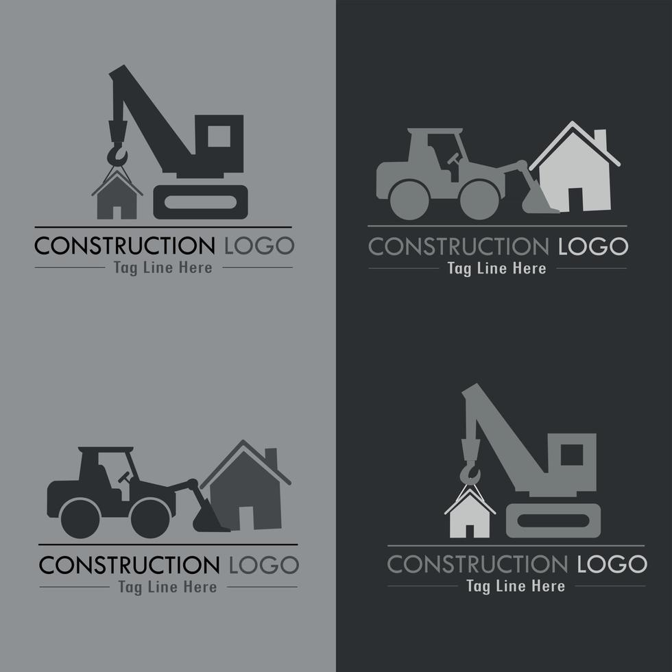 Construction logo template vector