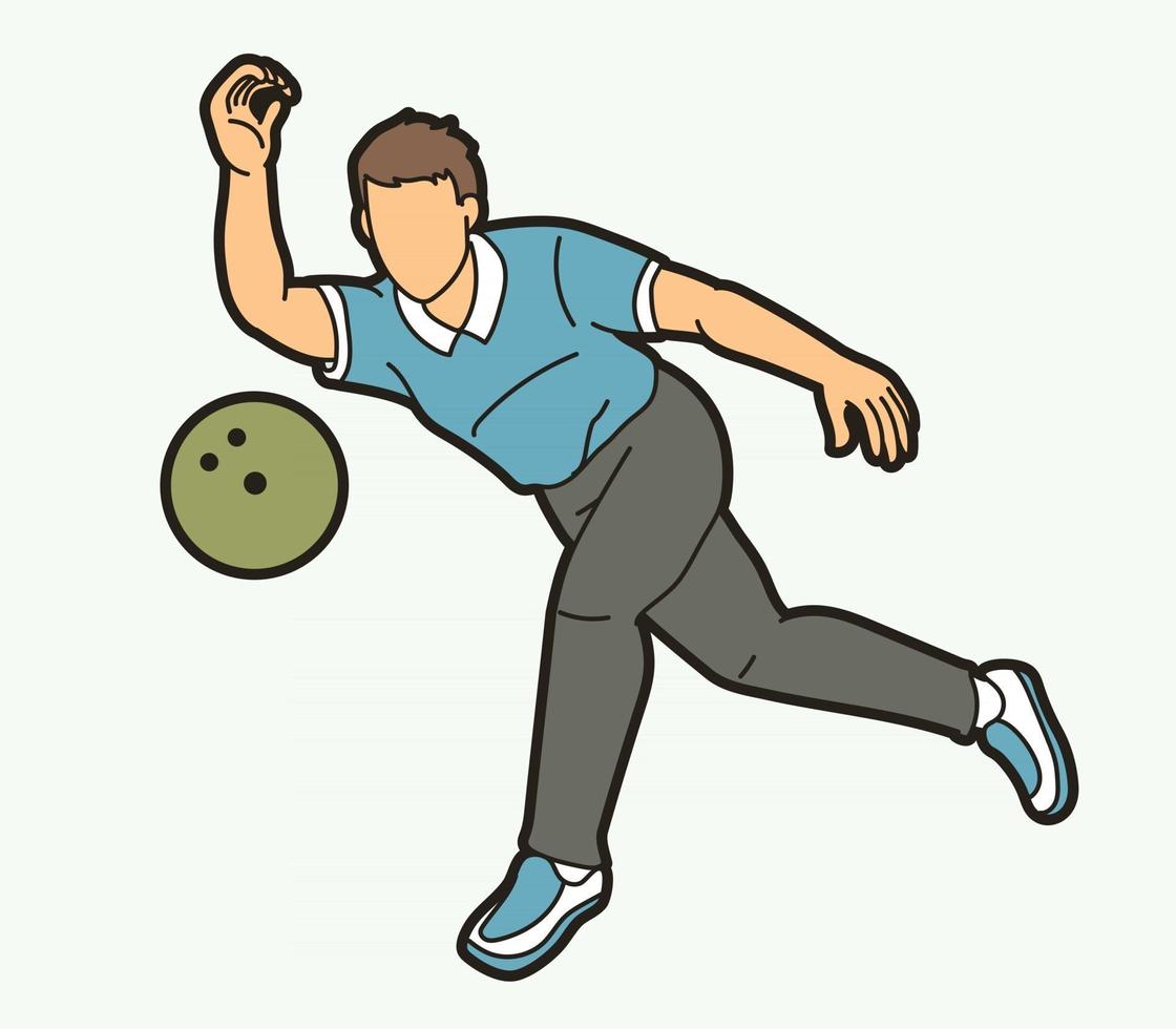 Bowler Bowling Sport Male Player vector