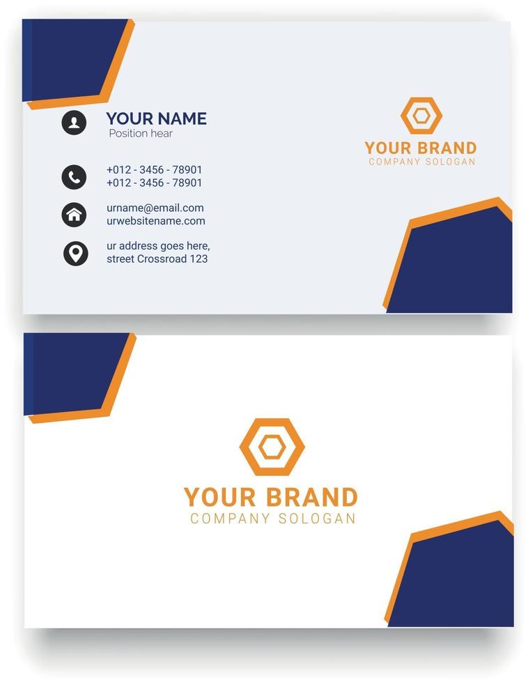 Creative business card template design vector