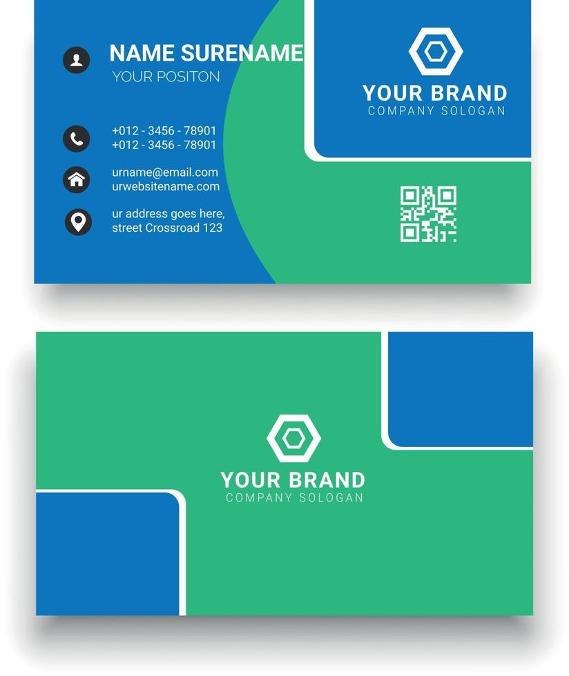 Creative business card template design vector