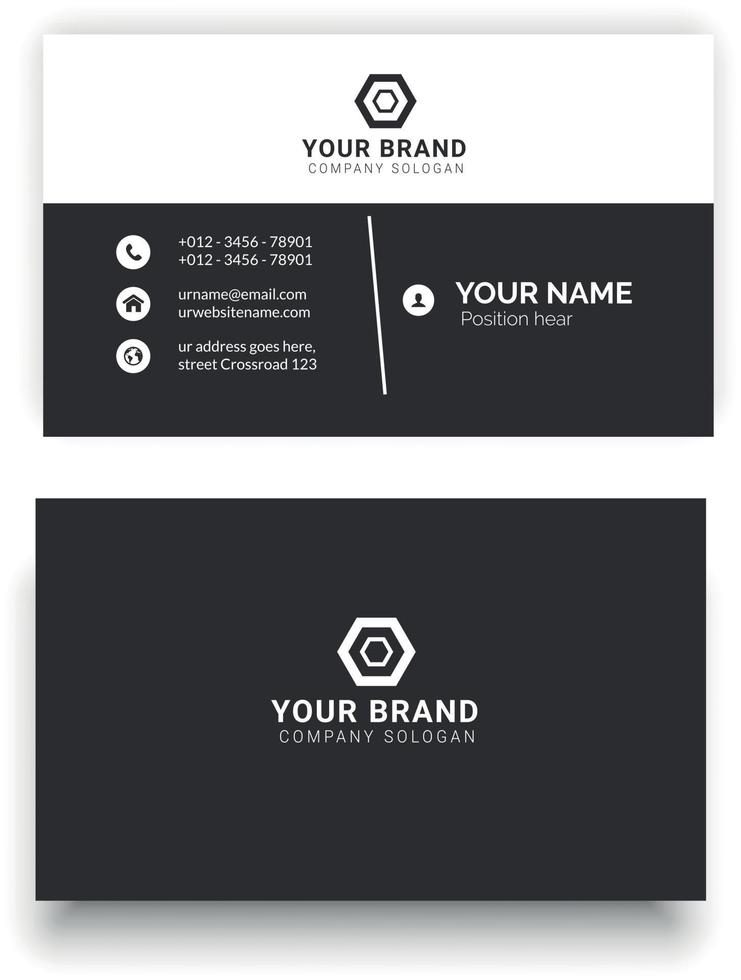 Creative business card template design vector