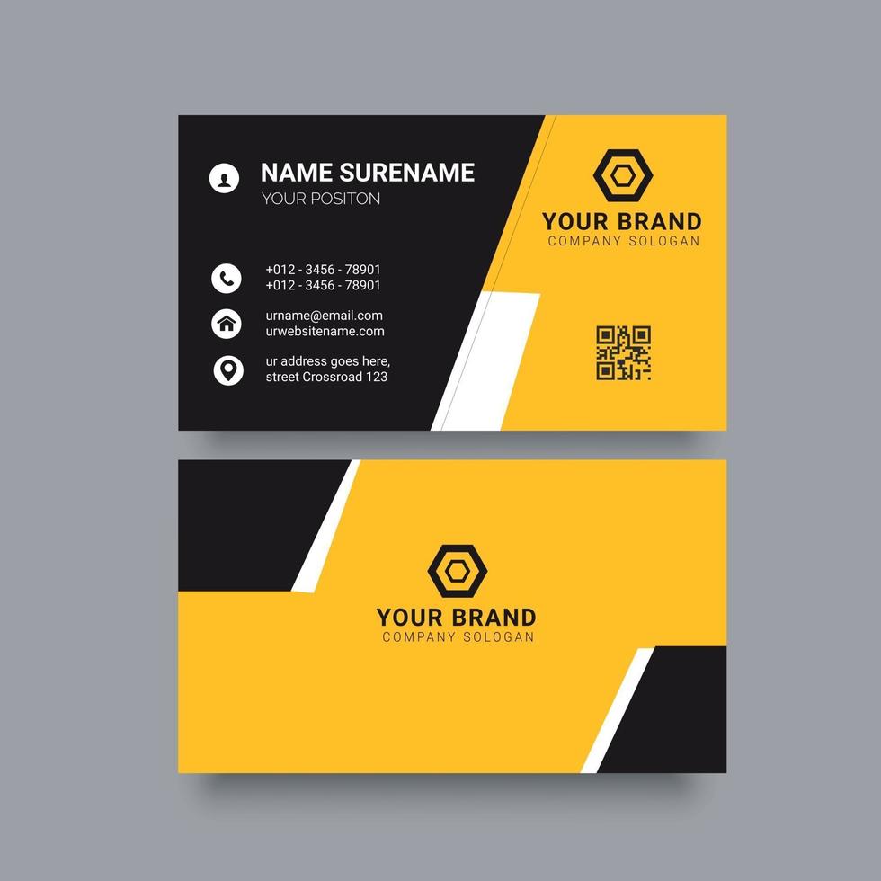 Creative business card template design vector