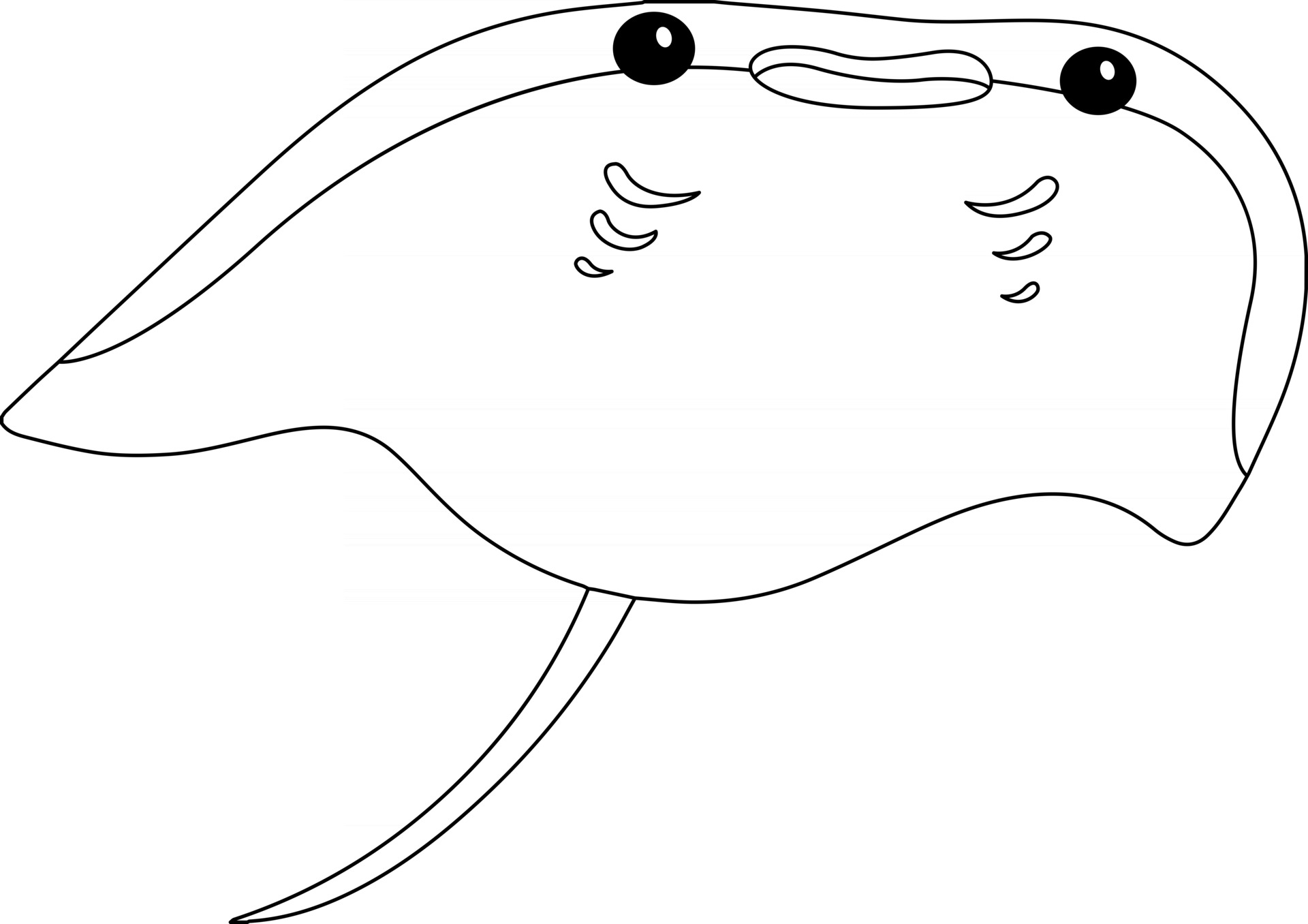 Stingray Kids Coloring Page Great for Beginner Coloring Book 2468192