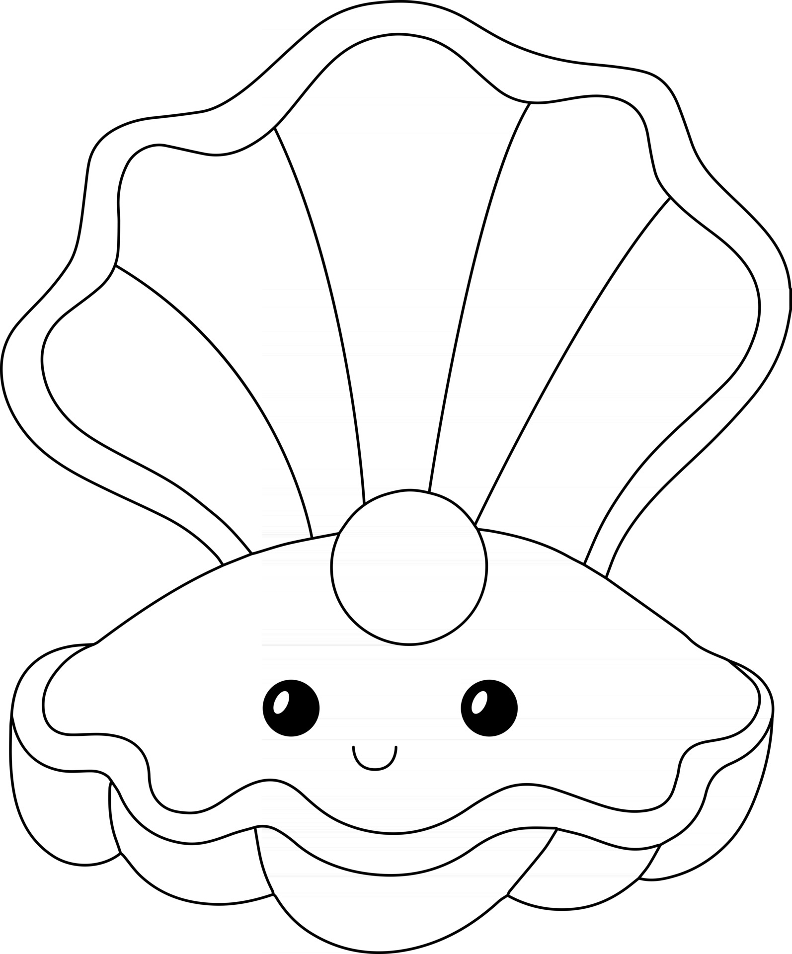 Seashell Kids Coloring Page Great for Beginner Coloring Book 2468209