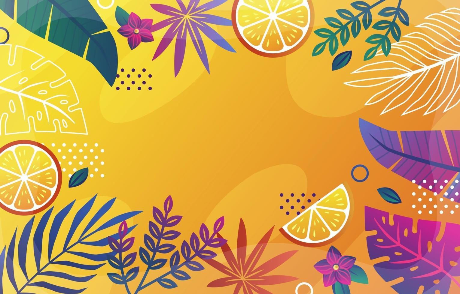 Colorful Summer Floral Background vector