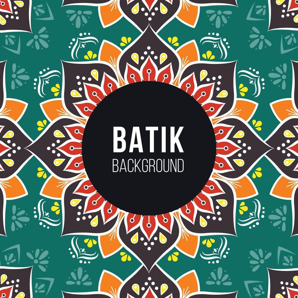 Dark Green and Brown Indonesian Batik Pattern Background 2468331 Vector