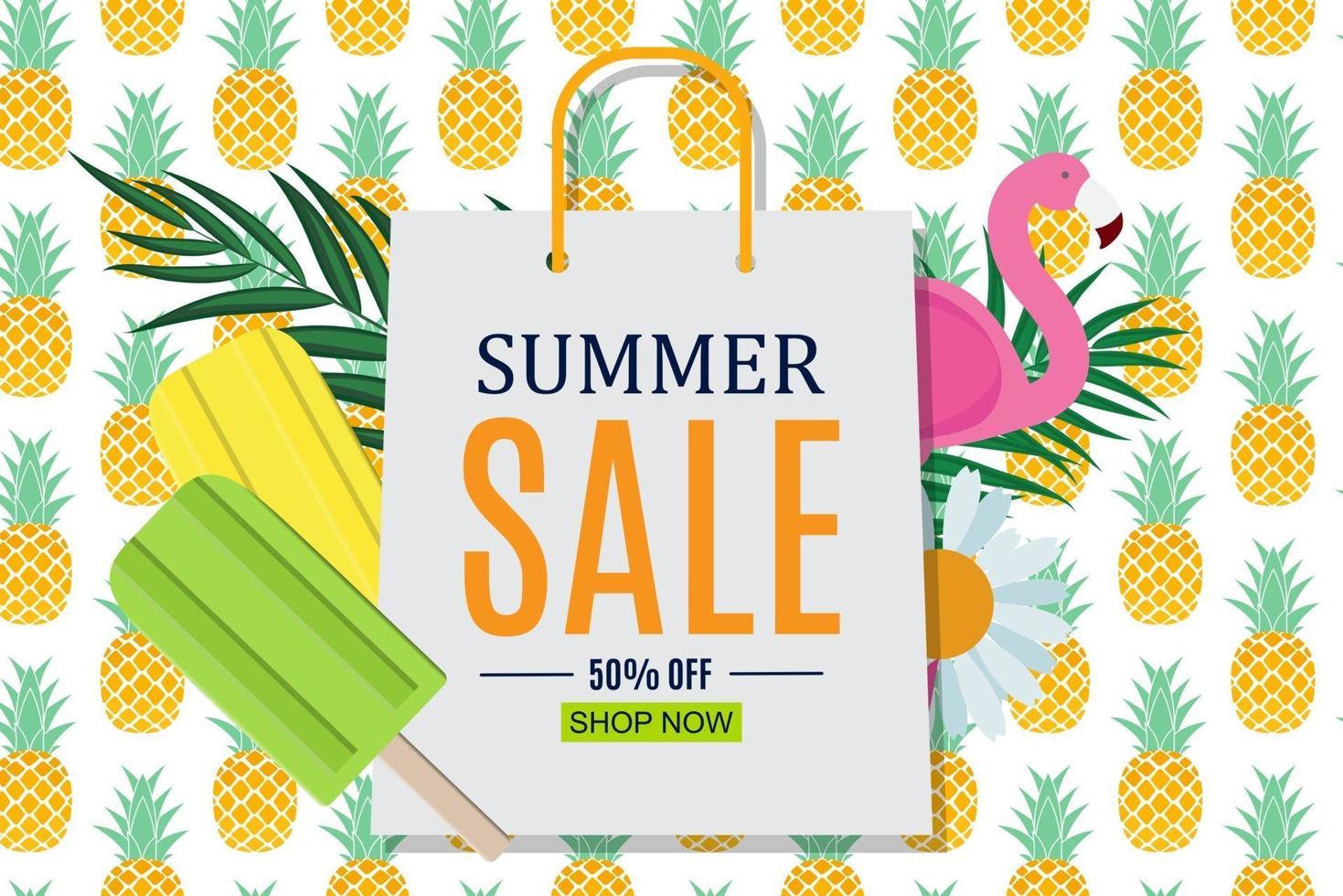 Abstract Summer Sale Background vector