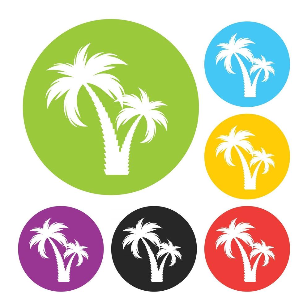 Simple  palm tree silhouette vector