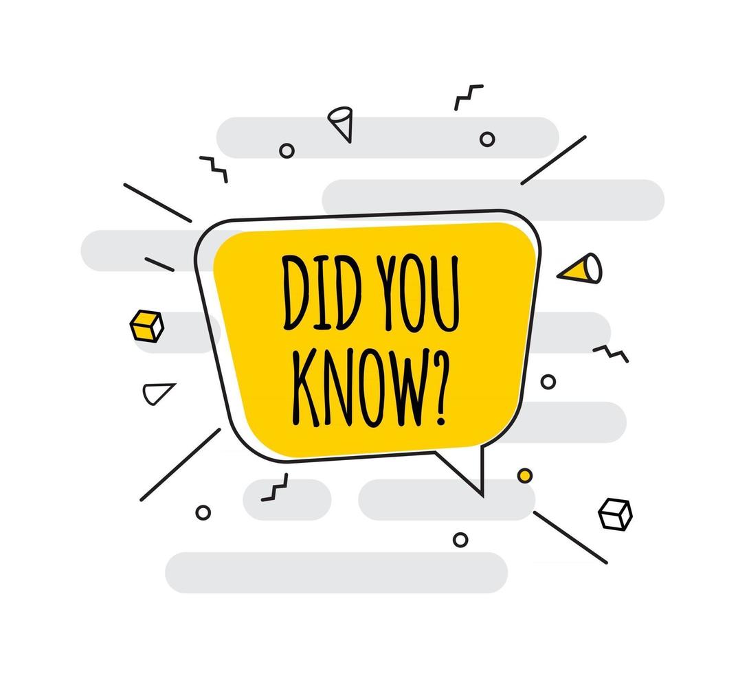 Interesting Fact Background Did you know question vector