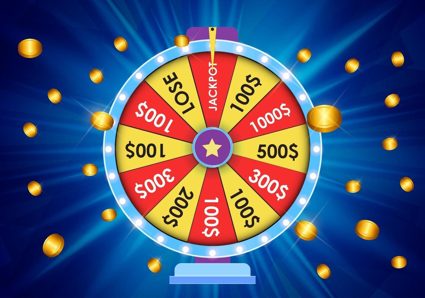 Wheel of Fortune Lucky background vector