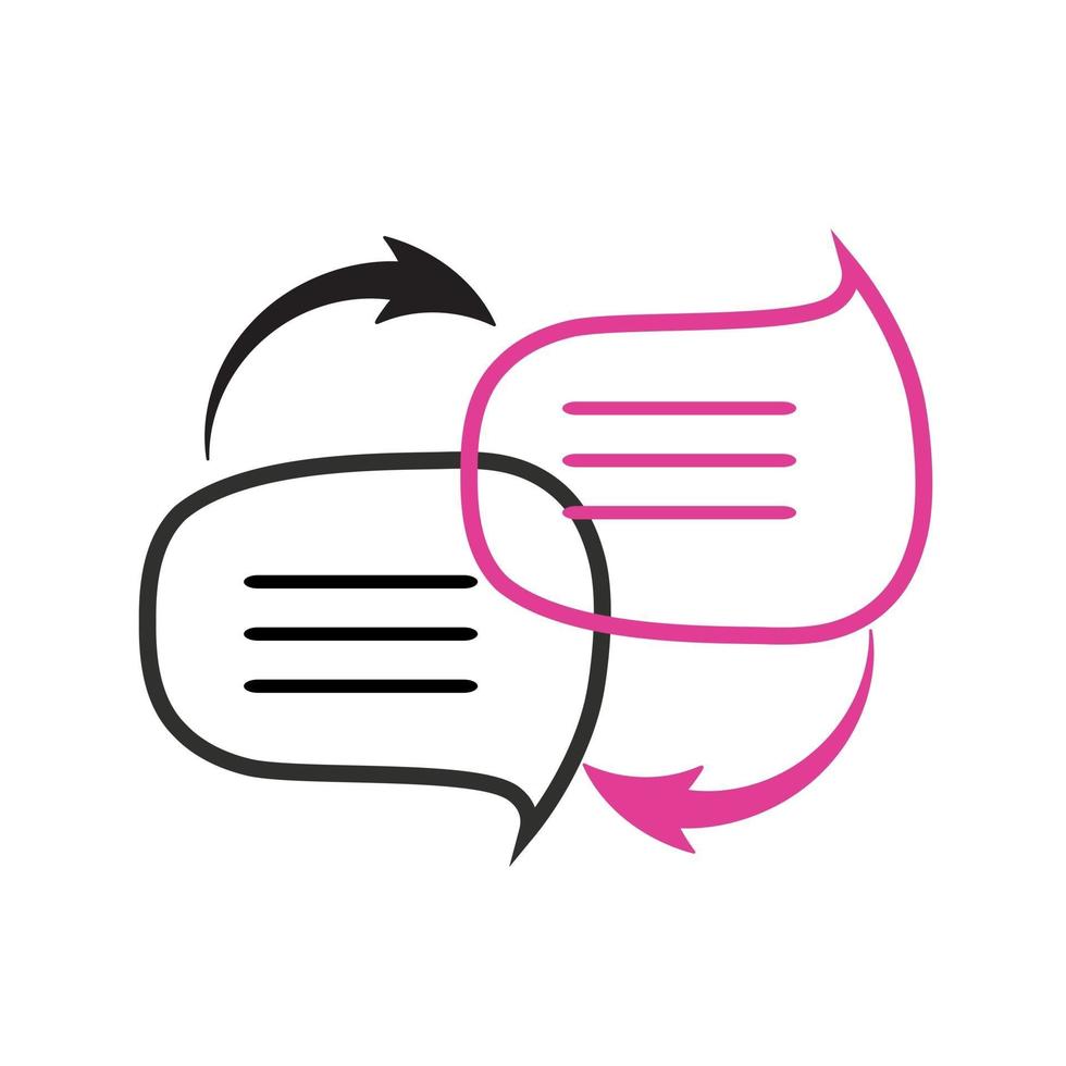 Language translation icon concept with speech bubble vector