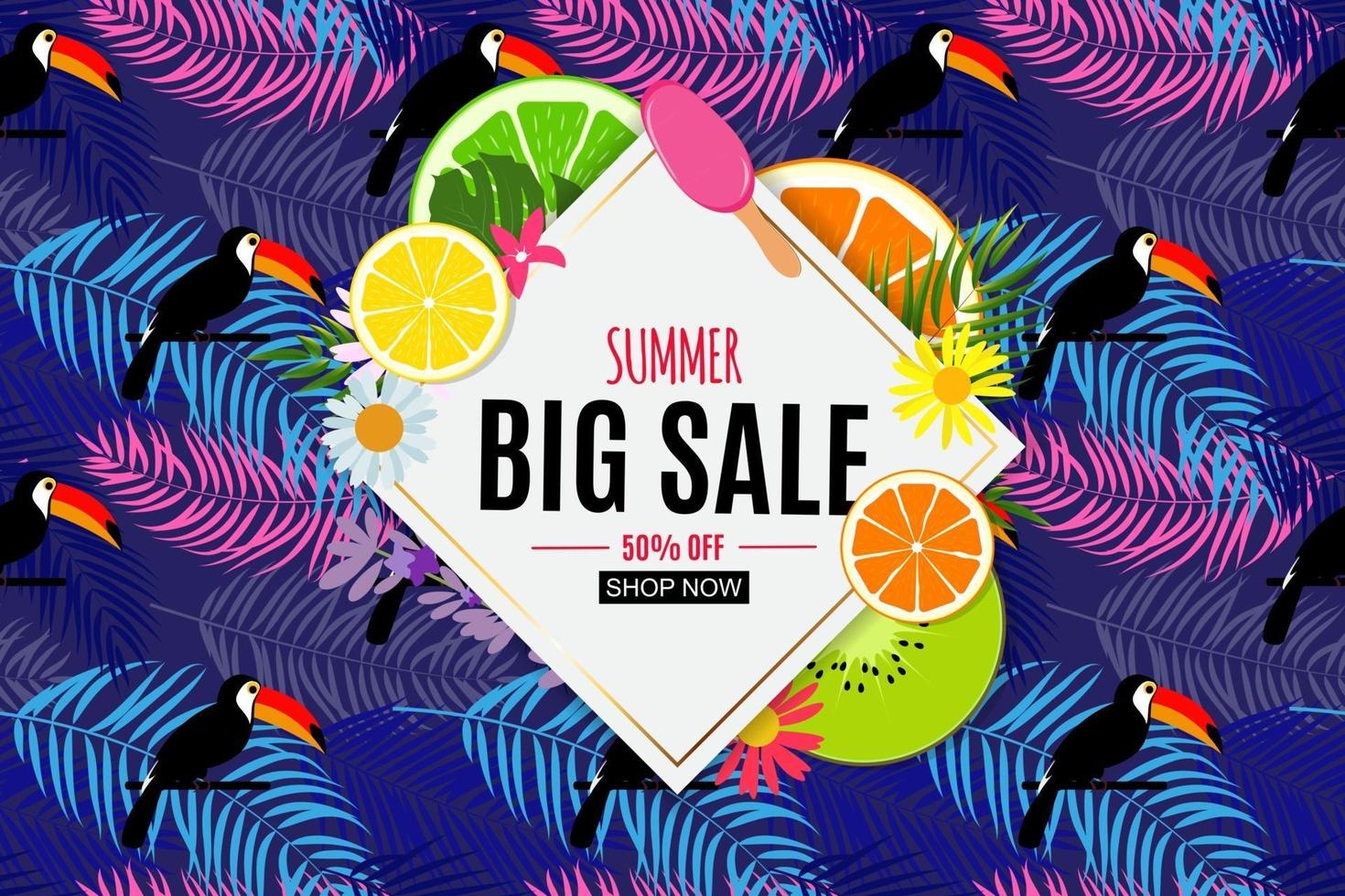 Abstract Summer Sale Background vector