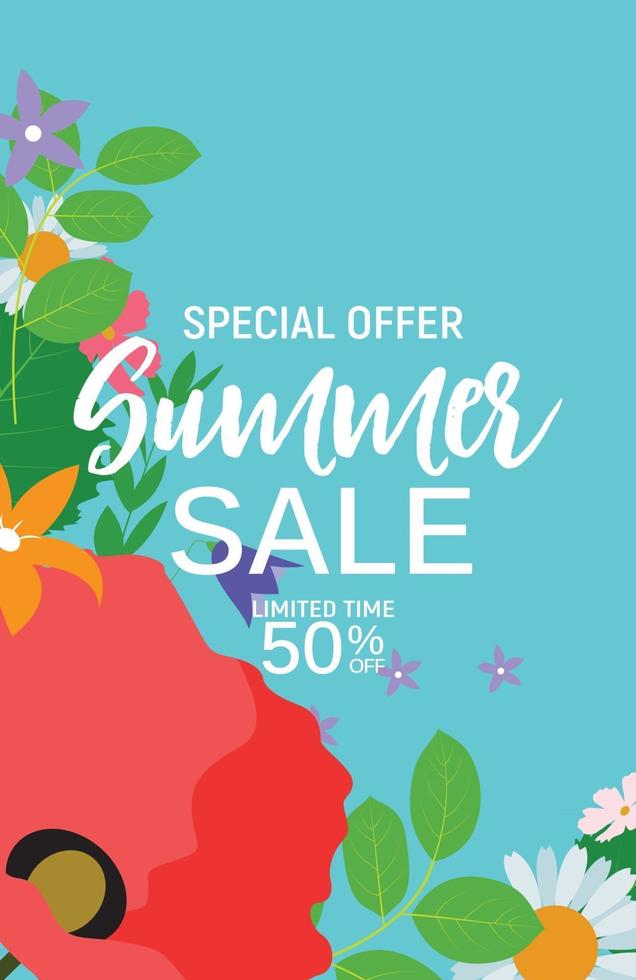 Abstract Summer Sale Background vector