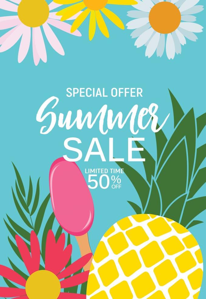 Abstract Summer Sale Background vector