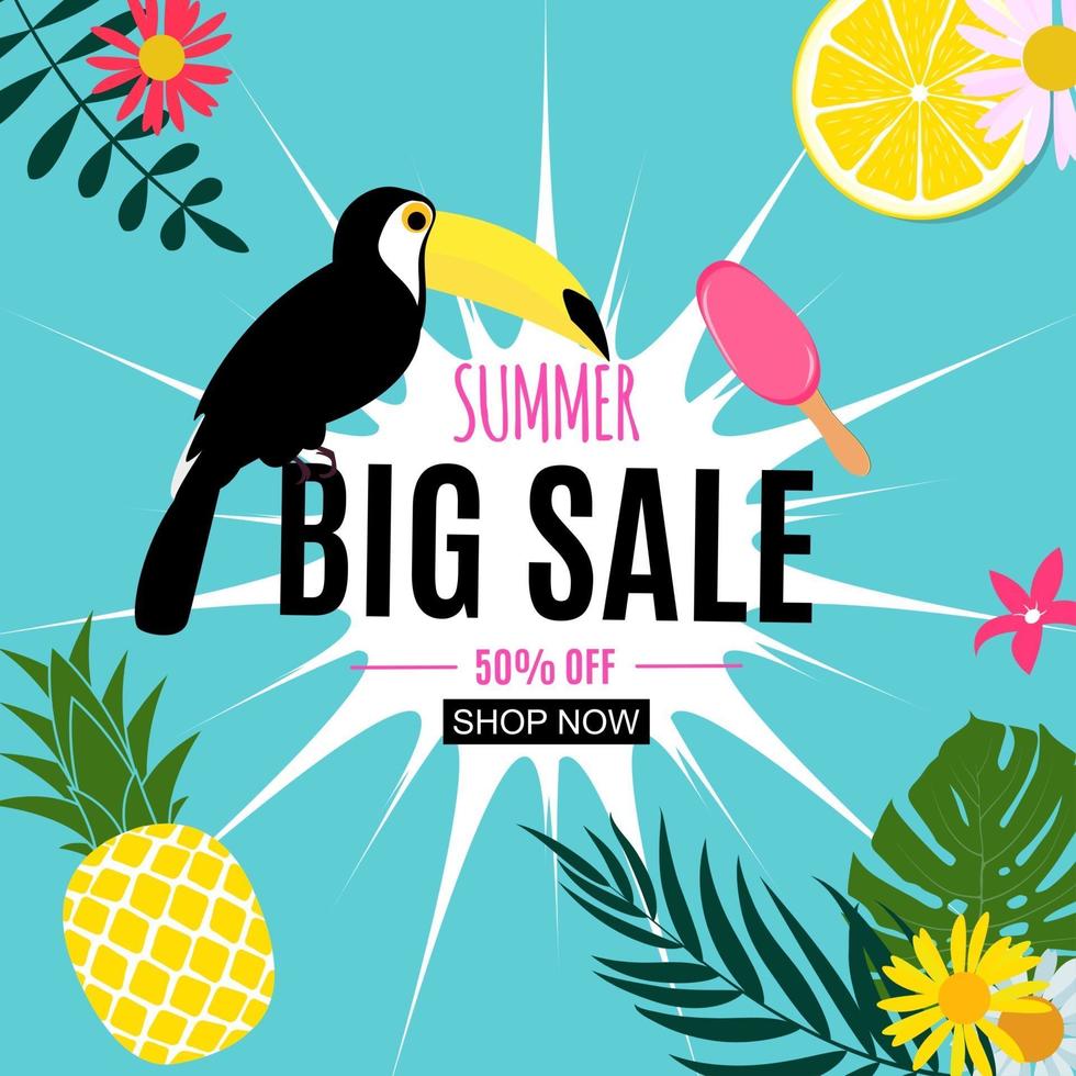 Abstract Summer Sale Background vector