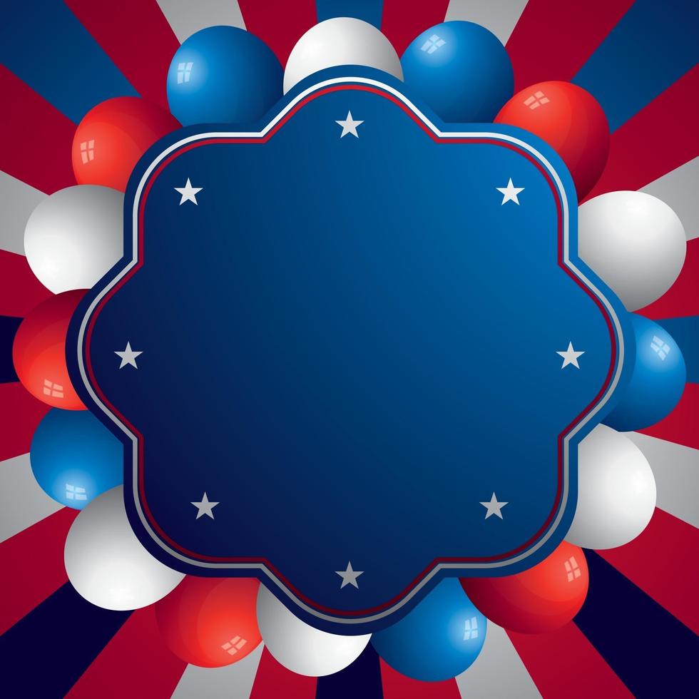 American Celebration Background Template vector