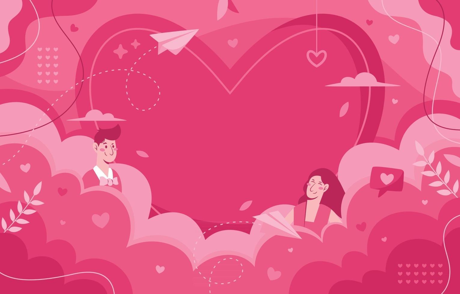 Valentine Pink Abstract Background vector