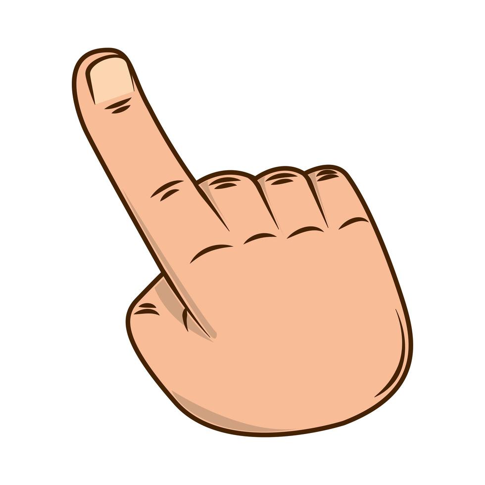 hand pointing gesture vector