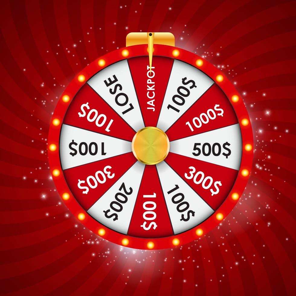 Wheel of Fortune Lucky background Vector Illustration