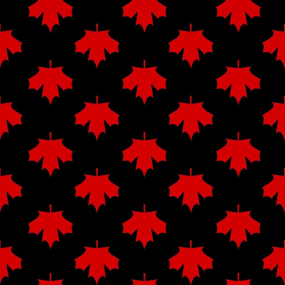 arce rojo, canadá, seamless, patrón vector