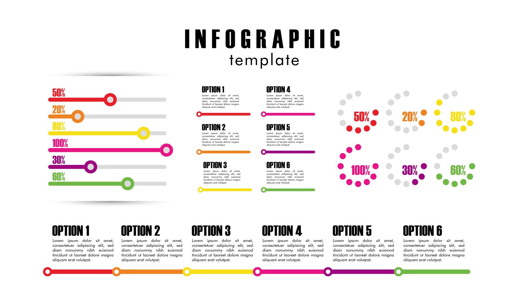 infographic template with statistics in white background vector