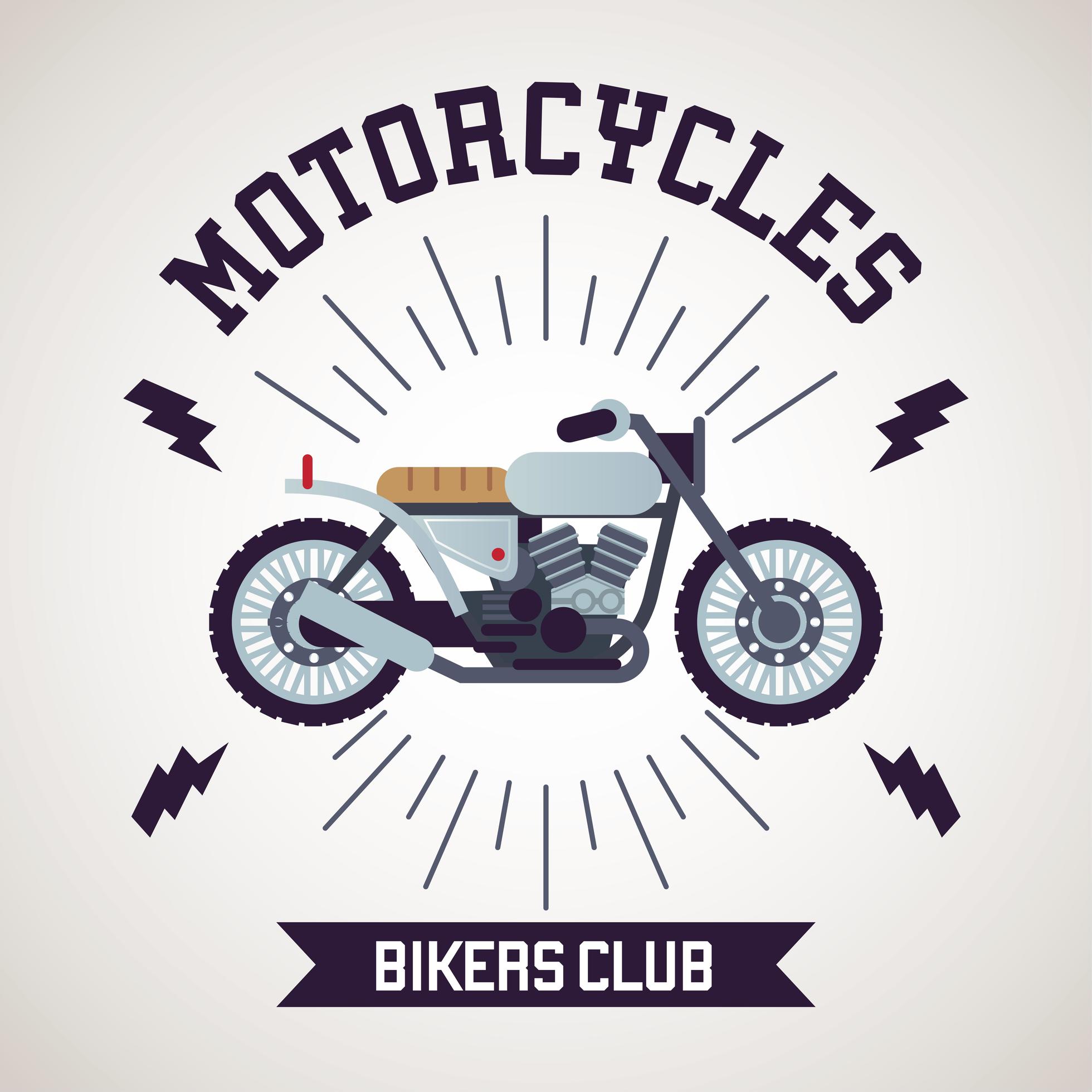  cafe  racer  motorcycle style with lettering 2469035 Vector 