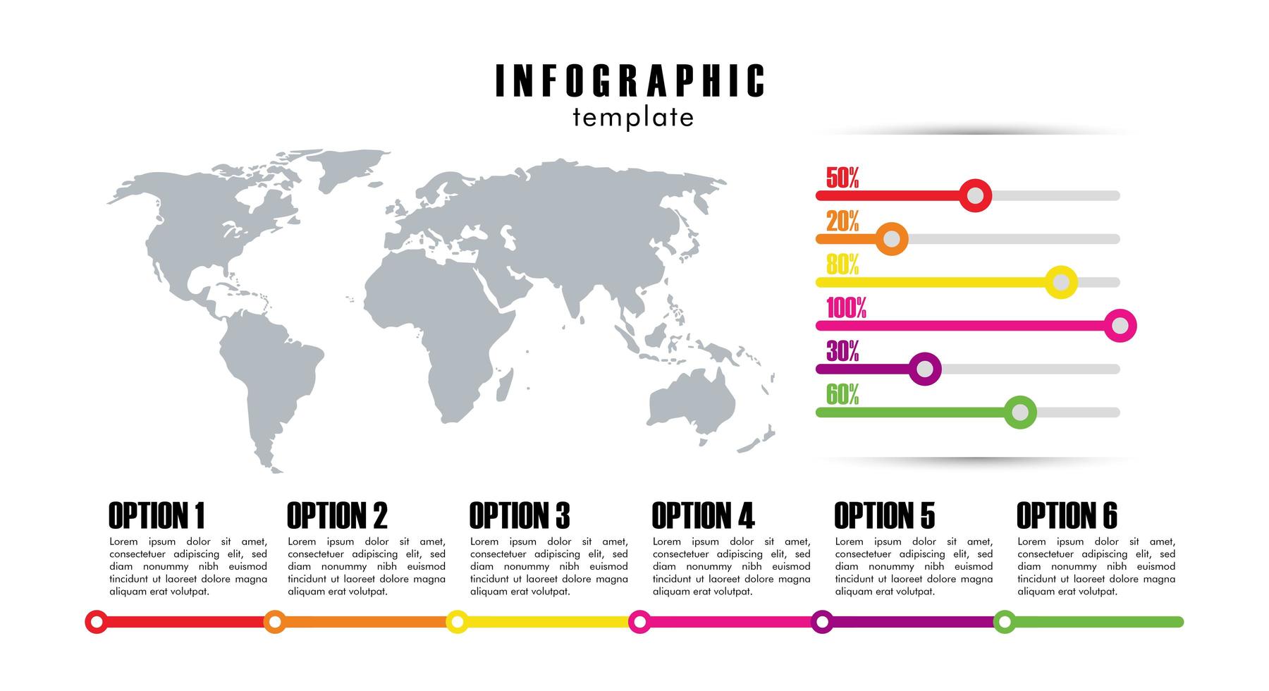 infographic template statistics with earth planet maps vector