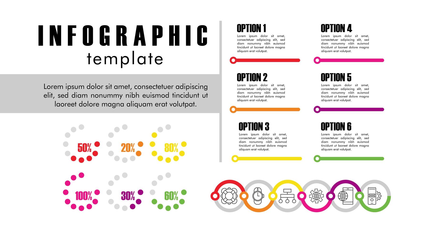 infographic template with statistics in white background vector